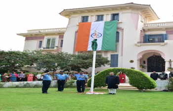 Flag Hoisting Ceremony at India House Cairo (15 August 2023)